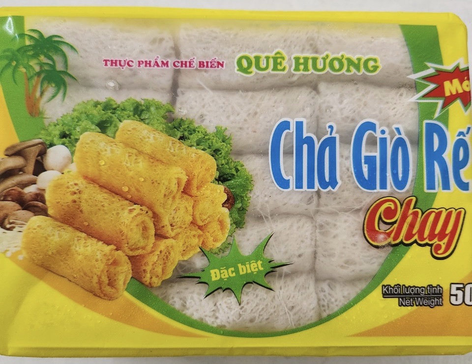 Chả giò rế chay quê hương gói 500gr - 30 cuốn - hàng đông lạnh- giao hoả tốc 2h hcm