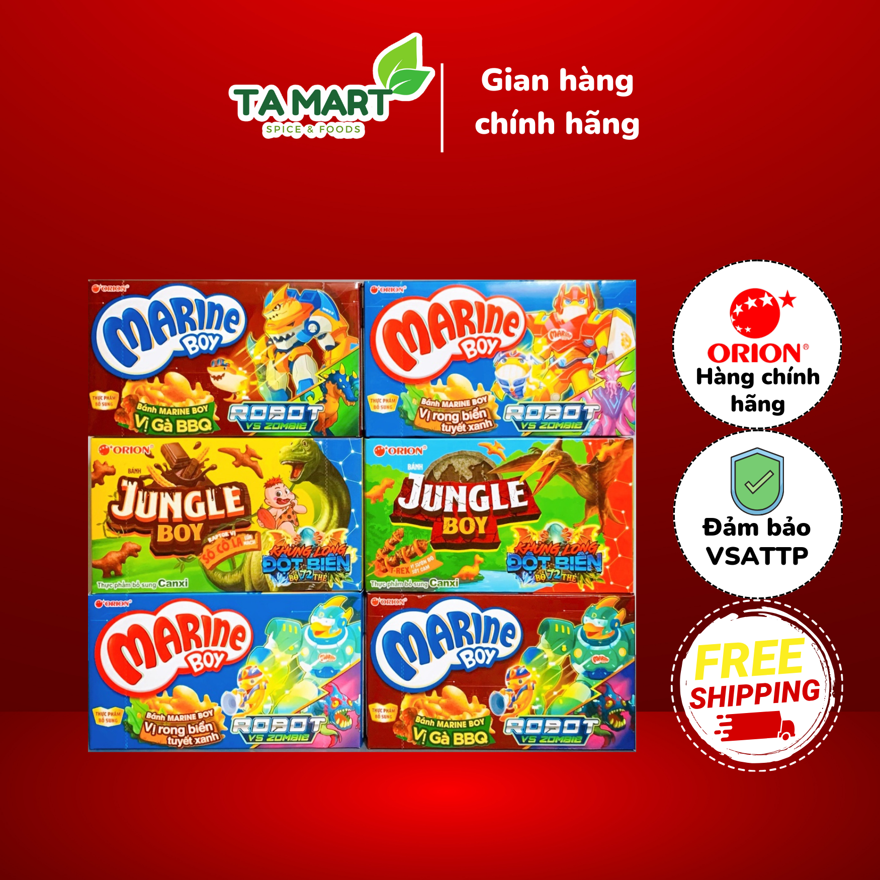 Bánh cá Marine boy Orion hộp 35gr - Bánh thiếu nhi có mô hình