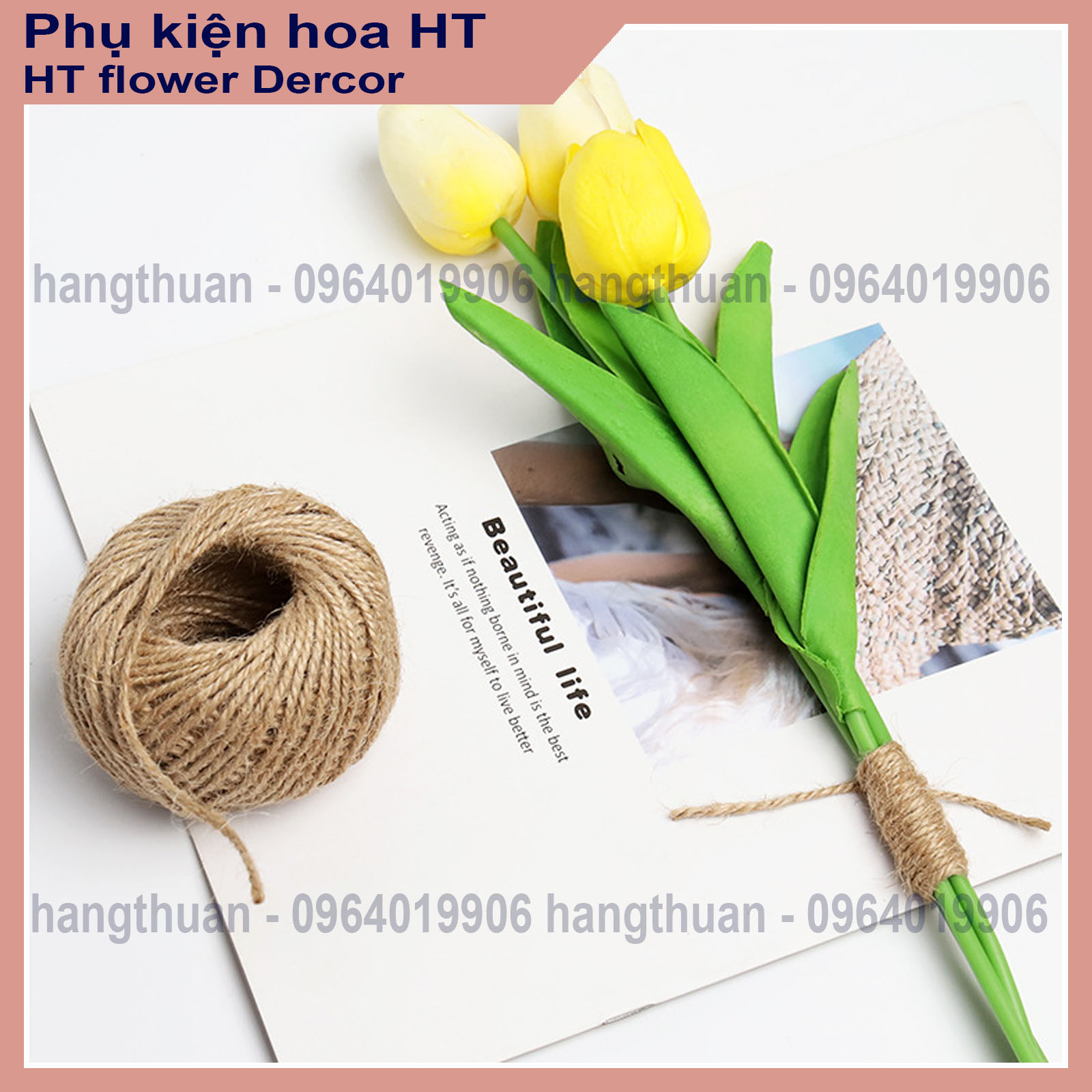 Cuộn 30 mét dây thừng - Dây cói dừa trang trí Handmade, decor treo tranh ảnh, quấn lọ hoa, gói quà, đồ lưu niệm
