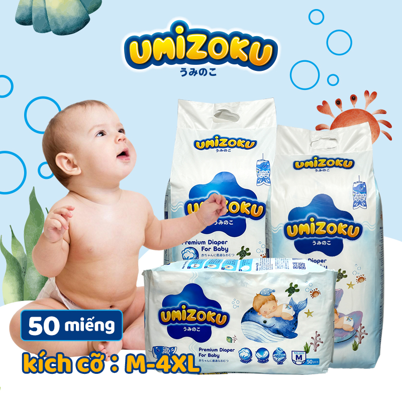 Tã quần UMIOZOKU size lớn M50/L50/XL50/XXL50/XXXL50/XXXXL50 quần tã