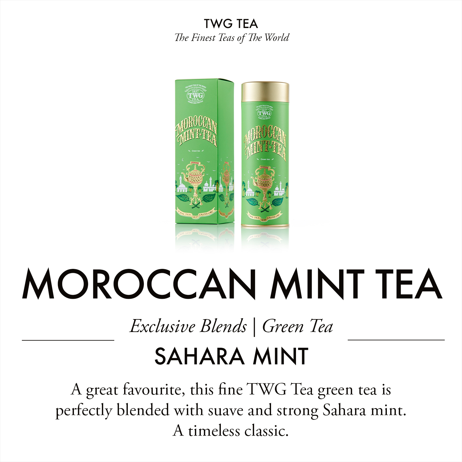 Trà TWG Tea - Moroccan Mint Tea (20g/100g) | Trà Xanh