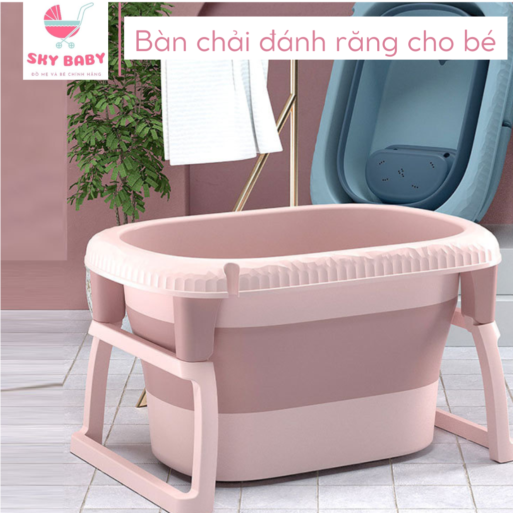 Chậu tắm cho bé size to, thau tắm gấp gọn cỡ đại dùng cho trẻ từ sơ sinh, CHẤT LIỆU an toàn, tiện lợi