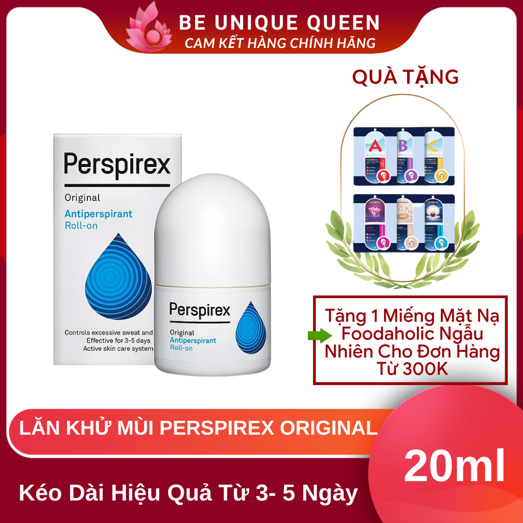 Lăn khử mùi perspirex khử mùi, ngăn tiết mồ hôi hiệu quả kéo dài perspirex original 20ml