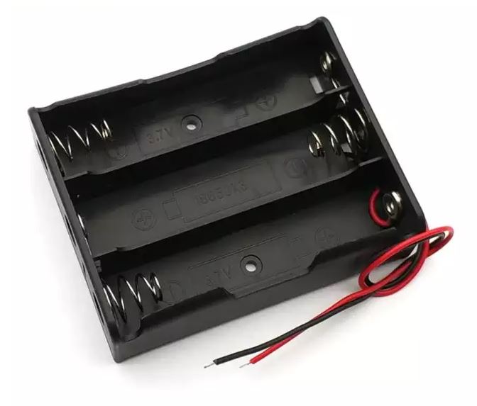 Đế đựng pin 18650 nối tiếp 3pin hộp có lò xo mắc nối tiếp