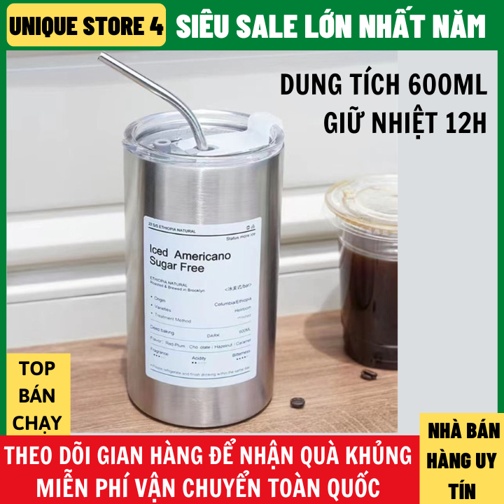 Cốc giữ nhiệt inox dung tích 600ml inox 304 an toàn với sức khỏe, giữ nhiệt 12h, bảo hành 12 tháng, bình giữ nhiệt inox, cốc giữ nhiệt inox, bình giữ nhiệt