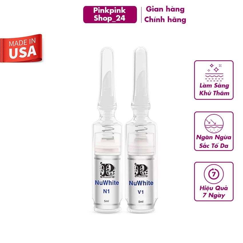 Kem hồng nhũ hoa nuwhite n1 , xoá thâm bikini nuwhite v1 -hàng usa