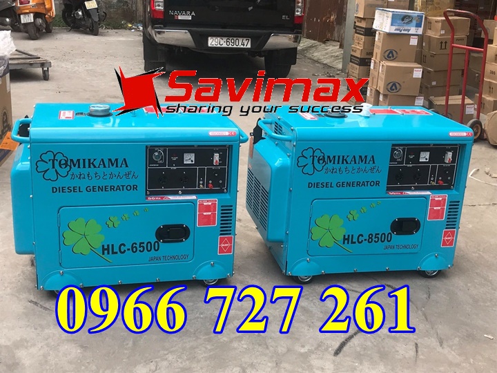 Máy phát điện chạy dầu vỏ chống ồn giá rẻ Tomikama HLC8500 công suất 7kw