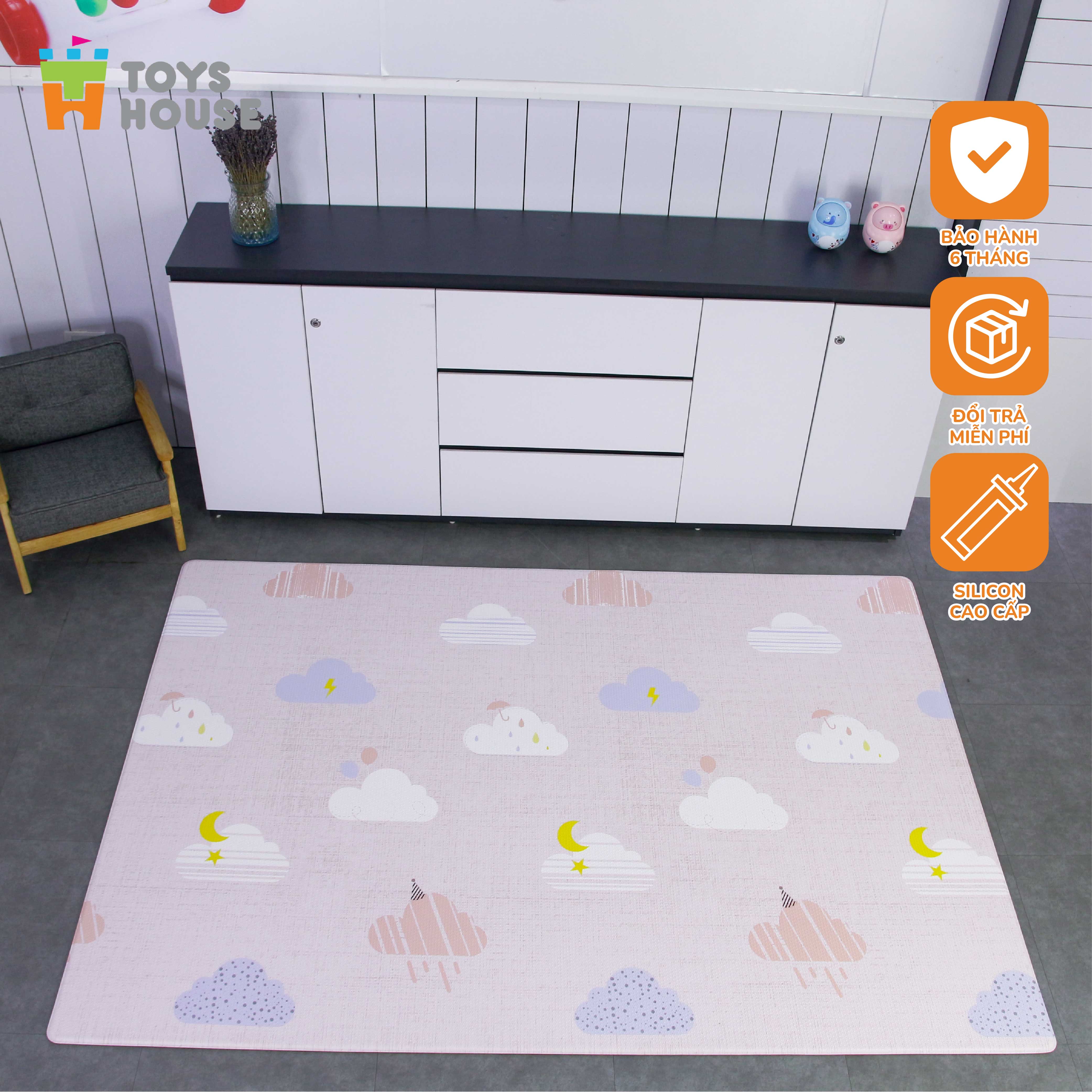Thảm trải sàn Silicon chống trơn trượt cho bé Toyshouse tiêu chuẩn Châu Âu EU71 - NACH