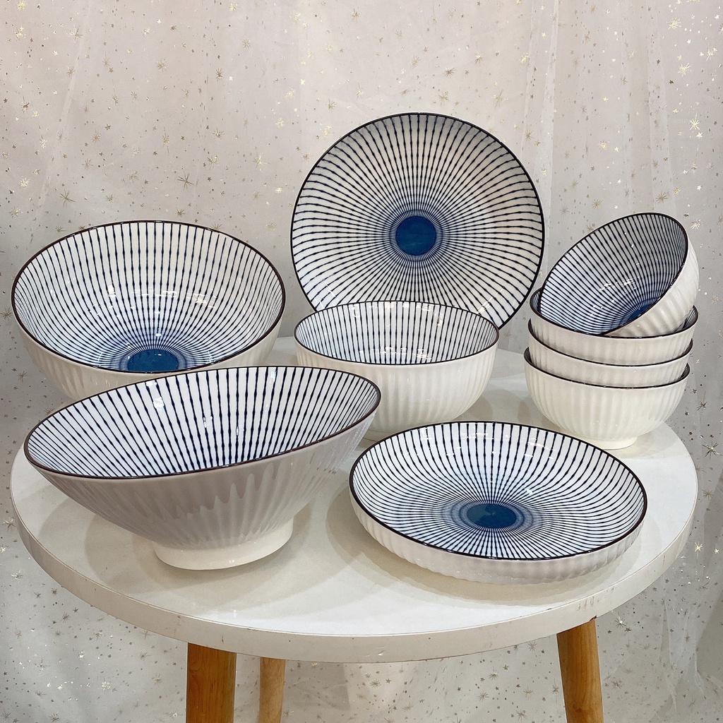 Bát Đĩa Cao Cấp Decor🥣 Bát Ăn Cơm Phong Cách Nhật Bản 🥣 Chén Dĩa Sứ Dễ Thương Cute  B49