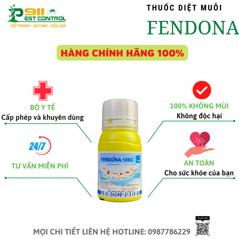 Thuốc diệt côn trùng fendona 10sc - 50ml .