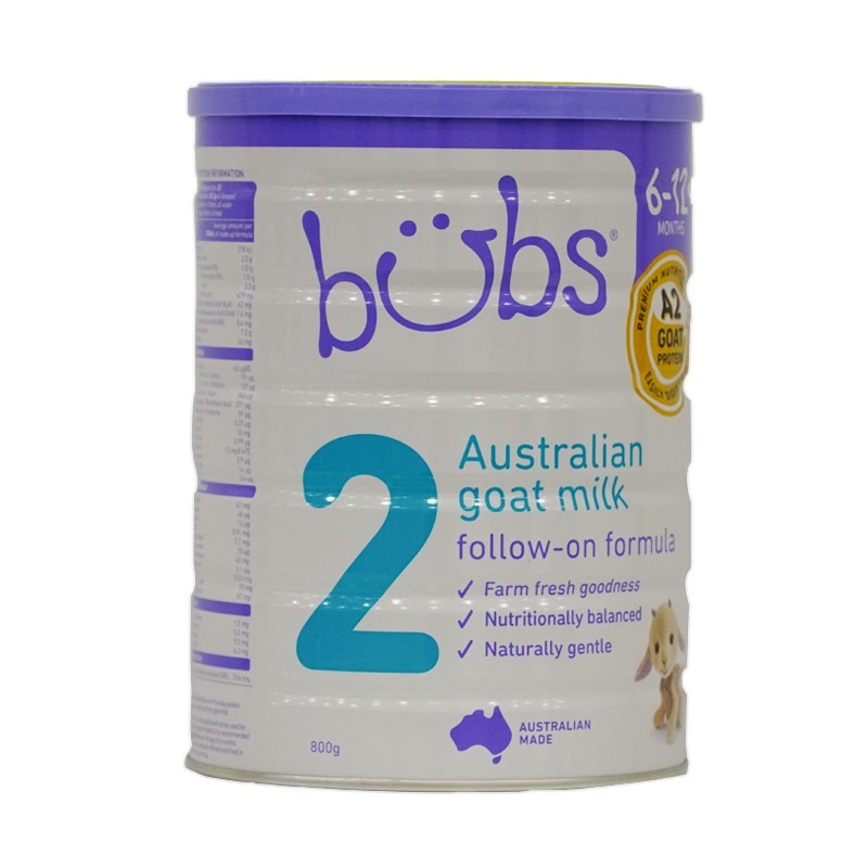 Sữa Dê Bubs Organic Goat Milk Số 2 Của Úc Cho bé từ 6-12 tháng tuổi