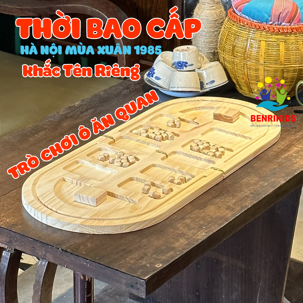 Ô Ăn Quan Bằng Gỗ Benrikids Ô Ăn Quan Trò Chơi Tuổi Thơ Trò Chơi Mancala Đồ Chơi Dân Gian Việt Nam Đồ Chơi Gỗ Thông Minh Đồ Chơi Trẻ Em Board Game Gia Đình Bộ Chơi Cờ