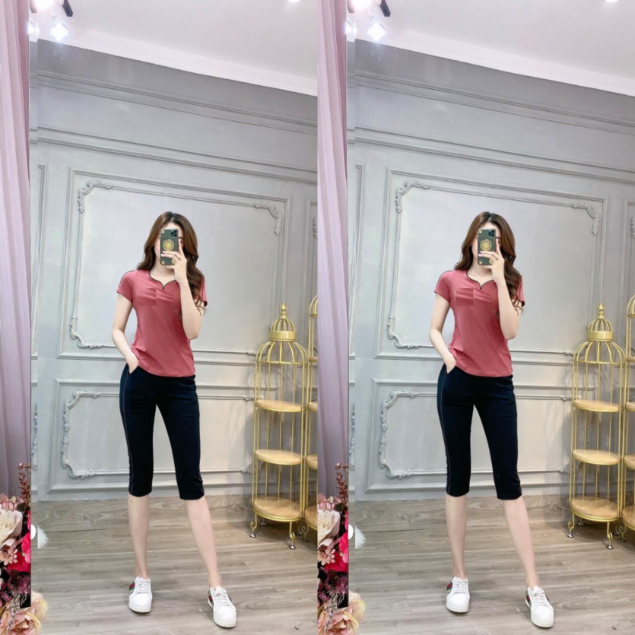 Set bộ thời trang mặc nhà sành điệu