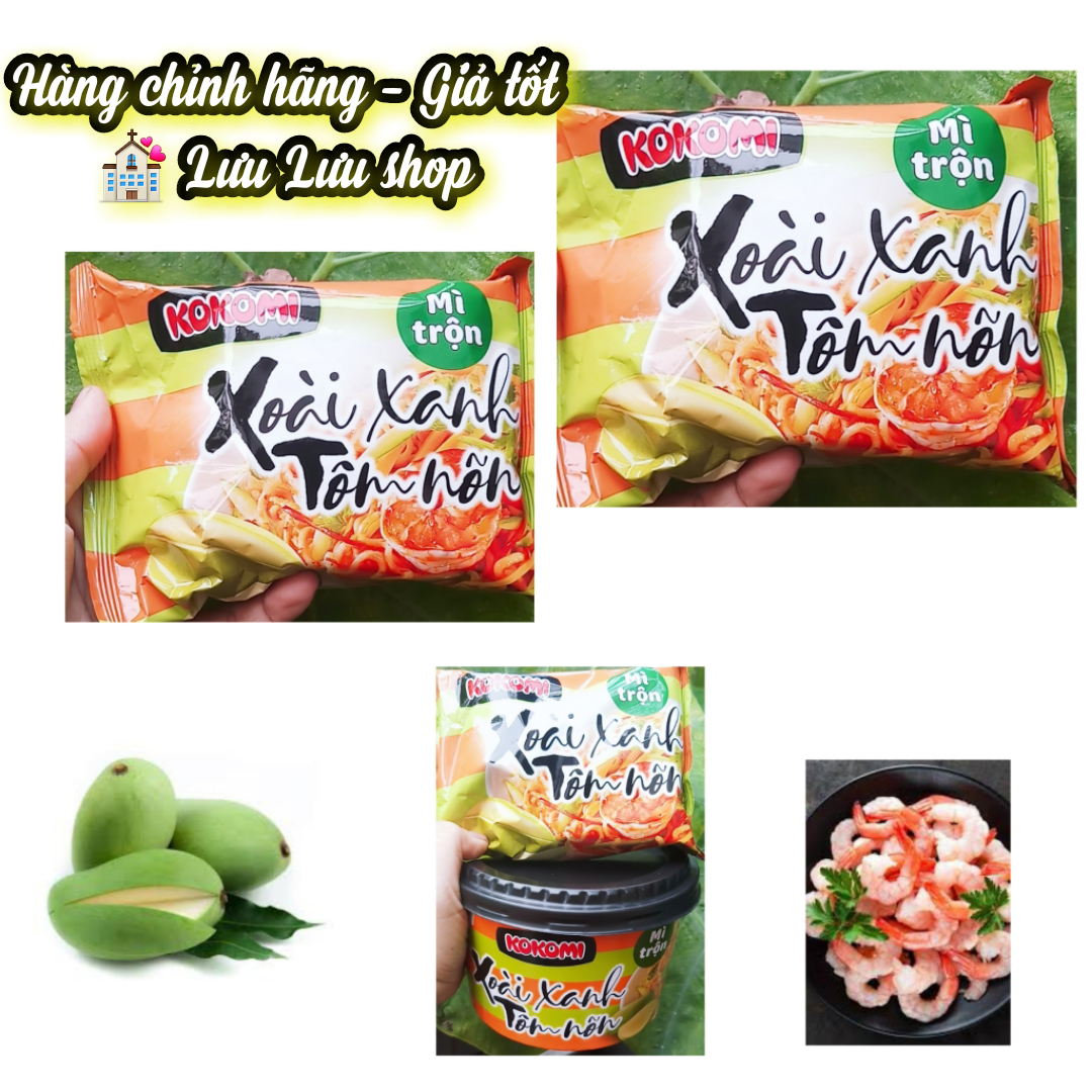 (HOT - Date t3/2023) Mì trộn Kokomi xoài xanh tôm nõn gói 86g