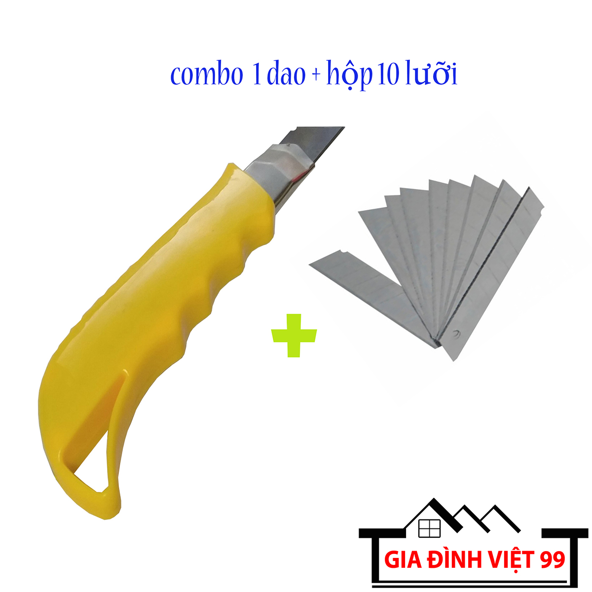 dao dọc giấy to, Dao dọc giấy tặng 10 lưỡi dao bền đẹp, dao trổ văn phòng bền đẹp lưỡi thép,