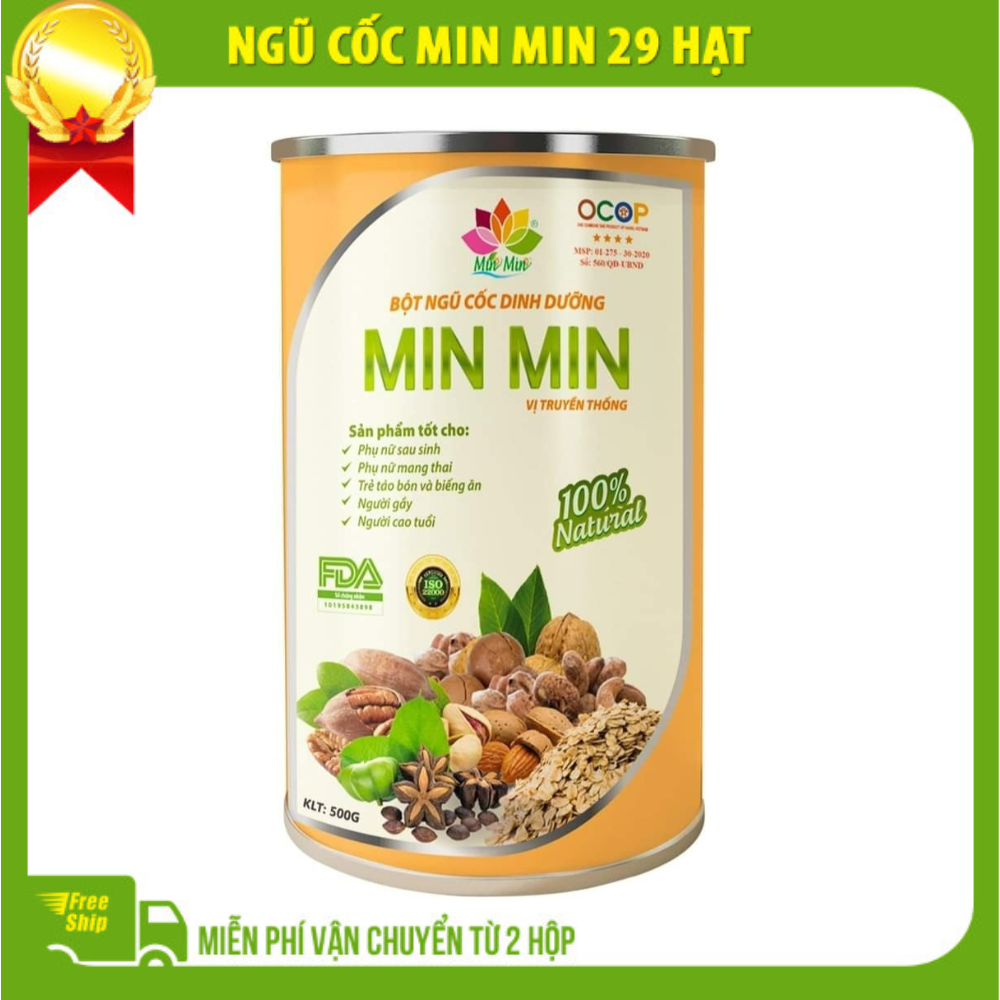 [CHÍNH HÃNG] NGŨ CỐC MIN MIN CAO CẤP LỢI SỮA (500g) , NGŨ CỐC BẦU ,NGŨ CỐC DÀNH CHO CẢ GIA ĐÌNH , NGŨ CỐC ĐẠT CHUẨN ORGANIC