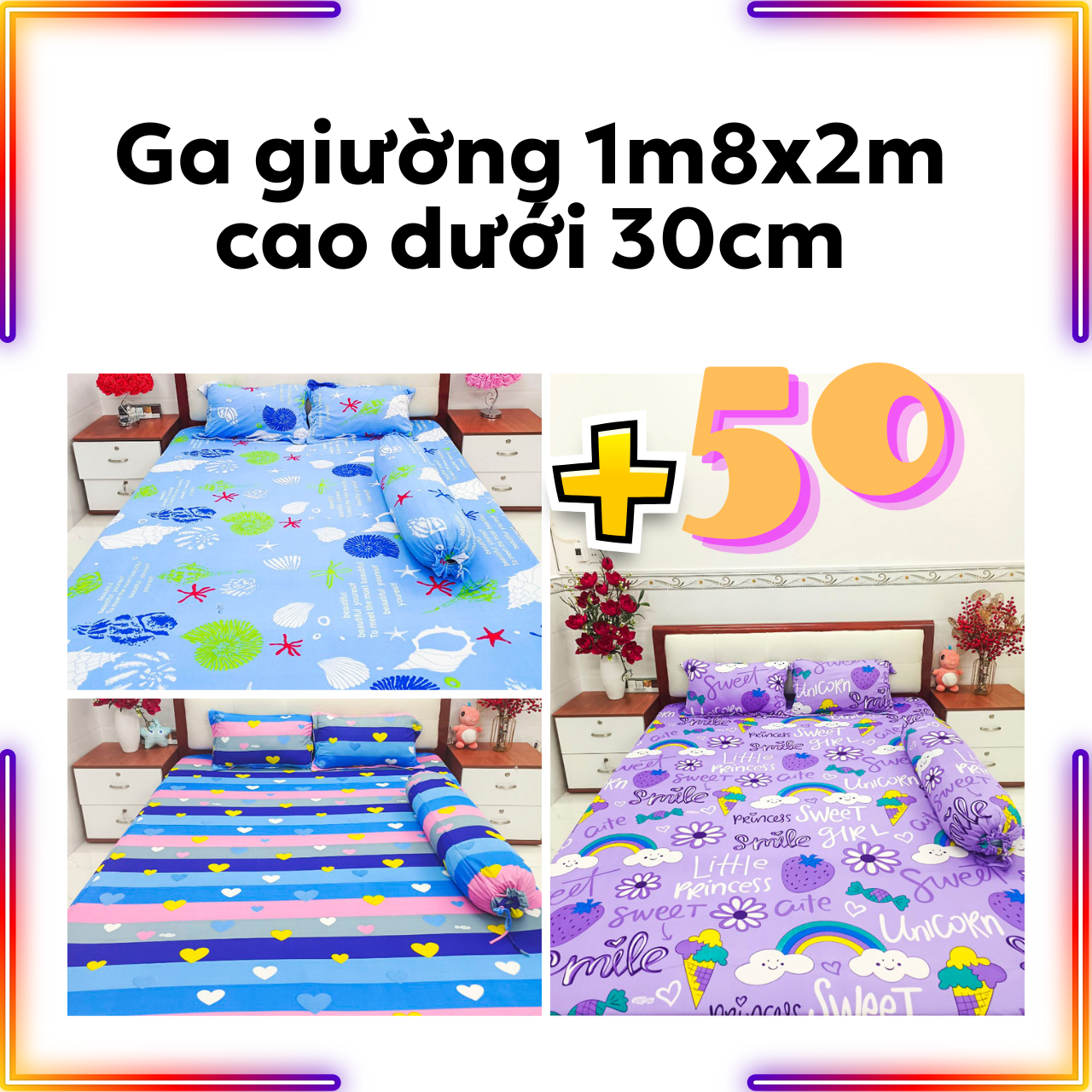Ga giường thun lạnh trải nệm 1m8x2m 3t