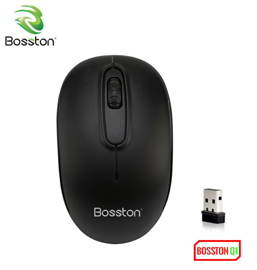 Chuột không dây Wireless Bosston Vision Q1 + tặng kèm pin (Nhiều màu) - Nhat Tin Authorised Store