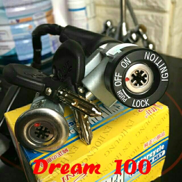 Ổ khóa 8 cạnh Dream 50 100cc (phụ tùng cho Honda Dream các đời, có khóa yên xe máy INF