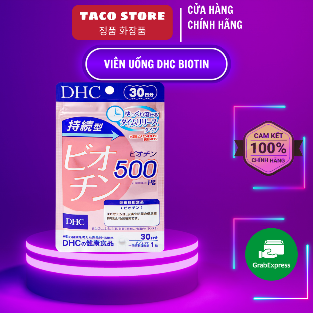 Viên uống dhc biotin ngăn rụng tóc, hỗ trợ mọc tóc biotin gói 30 viên