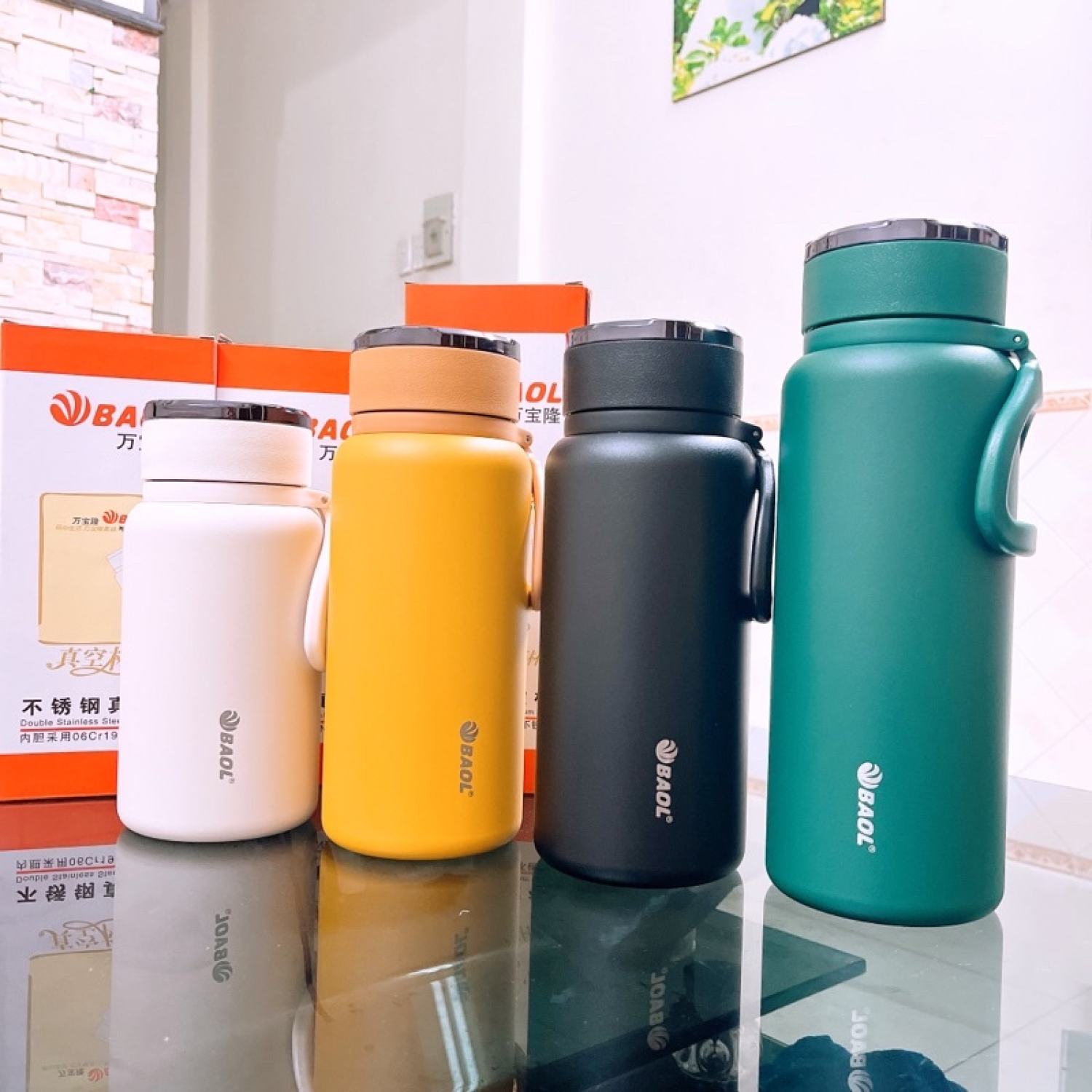 Bình giữ nhiệt cao cấp l32 - giữ nhiệt 15 giờ - 1 lít 2 và 1 lít 5
