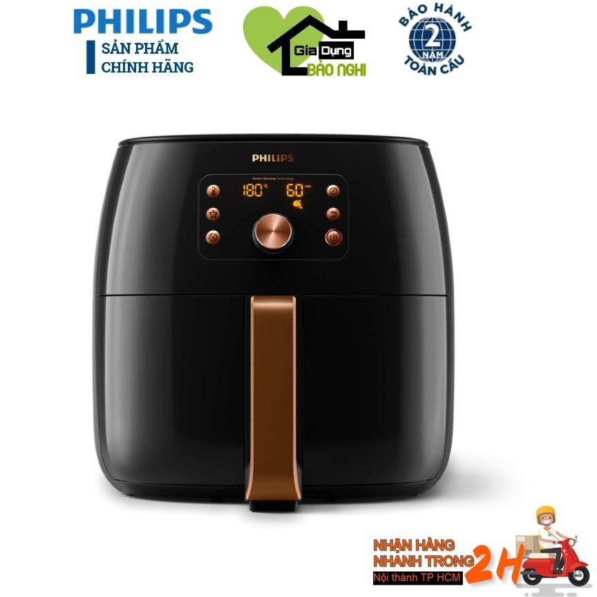 [HCM][Trả góp 0%]Nồi chiên không dầu Philips HD9860/90