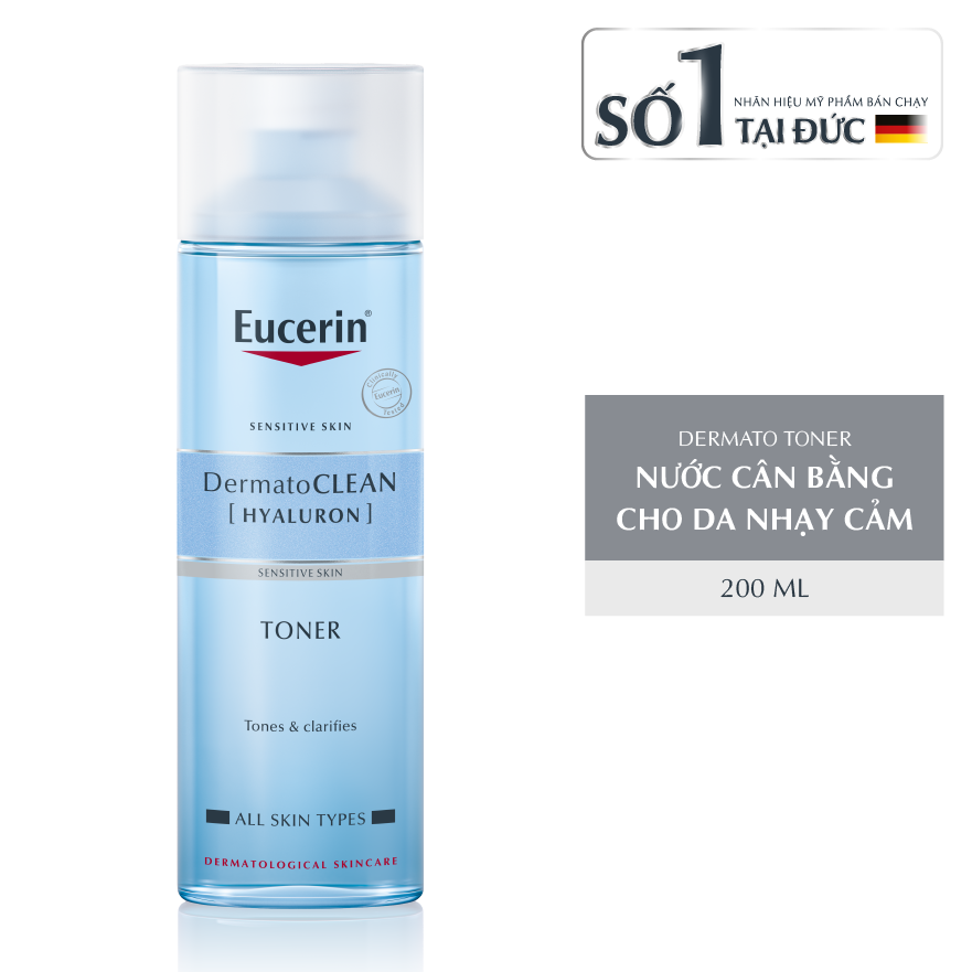 EUCERIN DERMATO CLEAN CLARIFYING TONER 200ML - Nước cân bằng dịu nhẹ