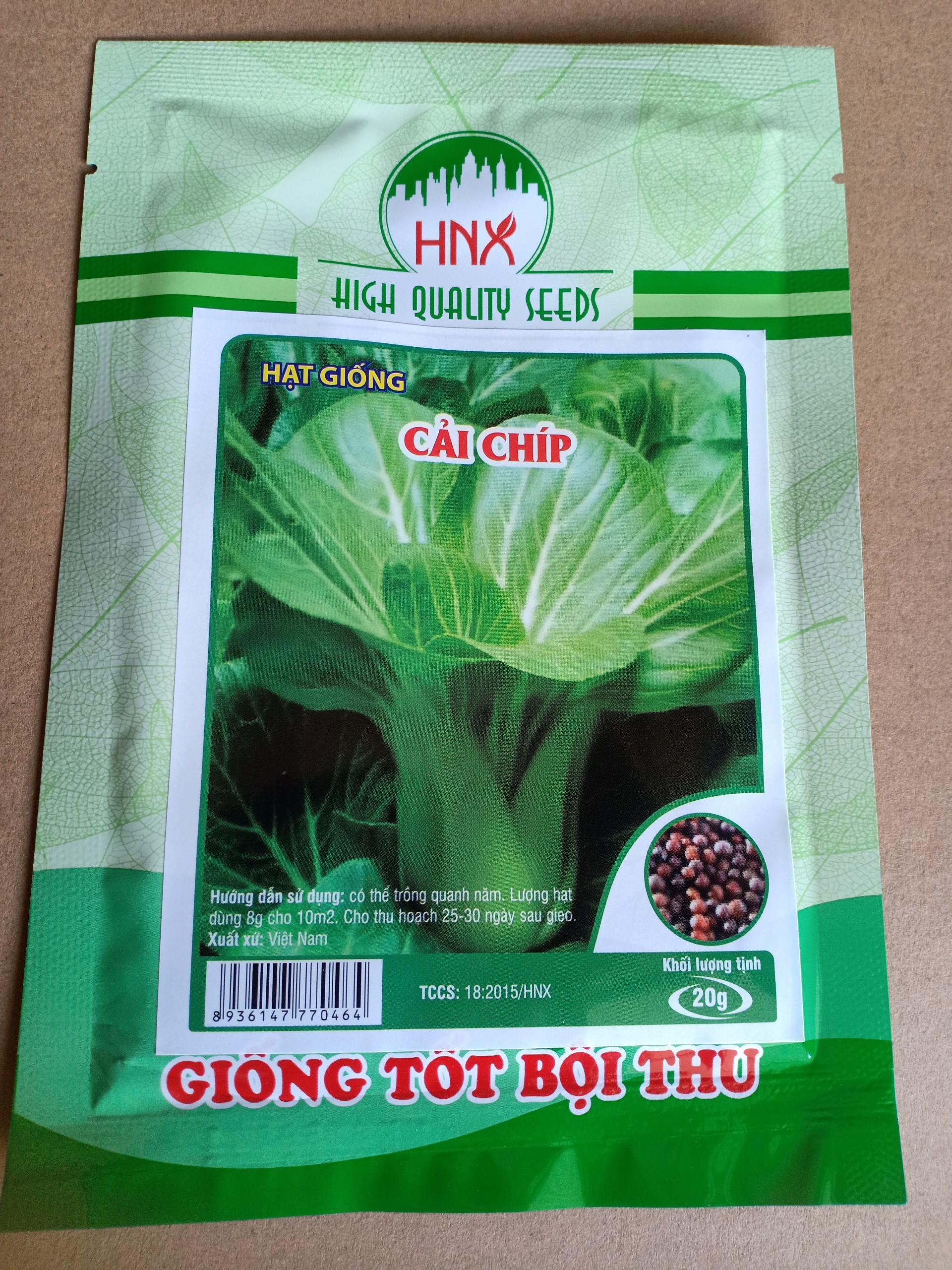Hạt giống cải chíp gói 20g
