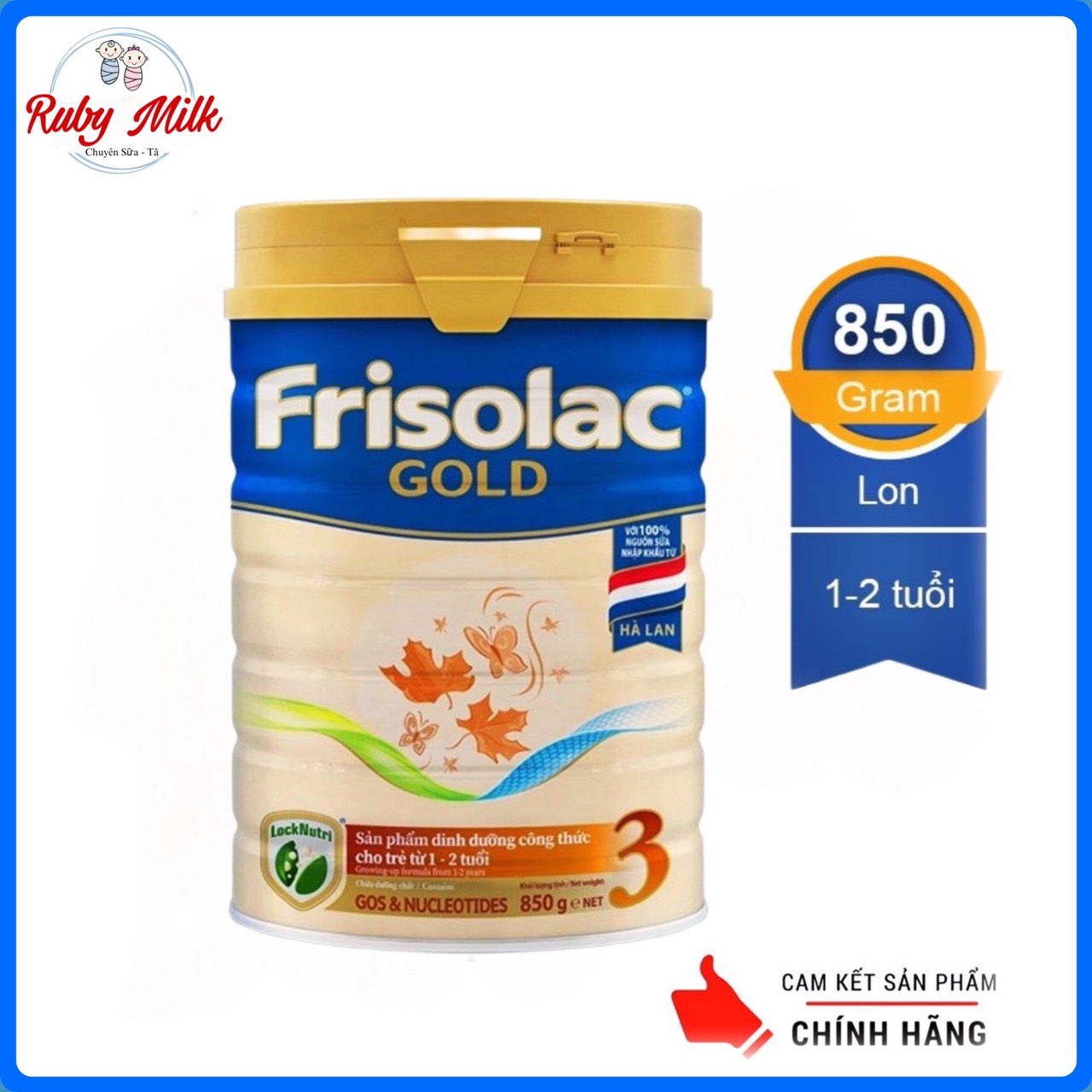 Date 8.2024 Sữa bột Friso Gold 3 lon 850g