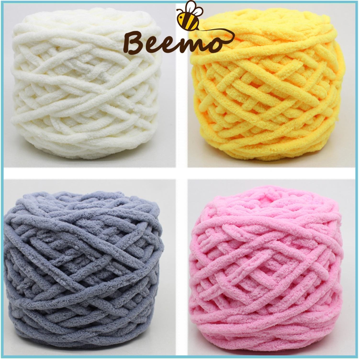 Len bông đũa bông sữa sợi to cuộn 100gram len nhung đũa