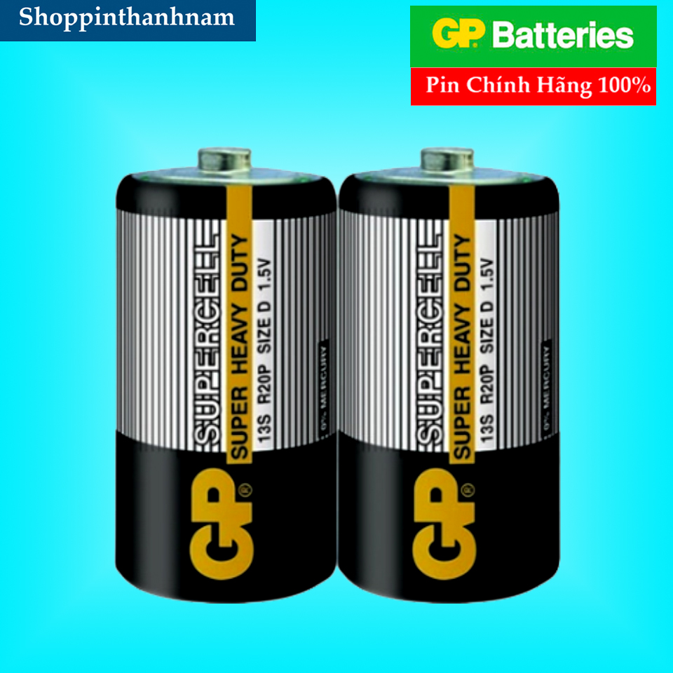 Pin Đại D GP Supercell 13S-S2 Vỉ 2 Viên Chính Hãng Dung Lượng Cao