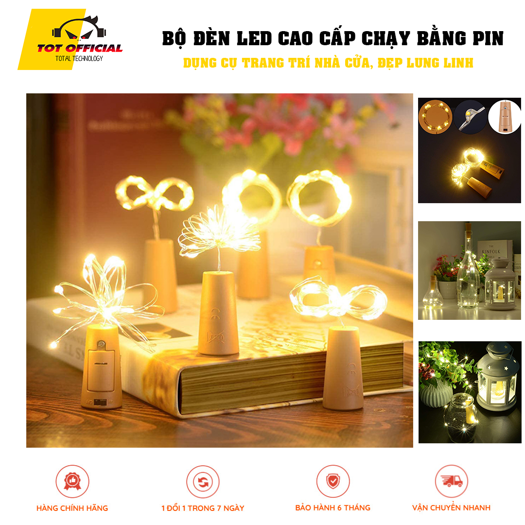 Đèn Led chạy bằng Pin cao cấp loại 2m ( loại 1 màu và 4 màu tự chọn )Chuyên dùng trang trí decor, trang trí lẵng hoa,..