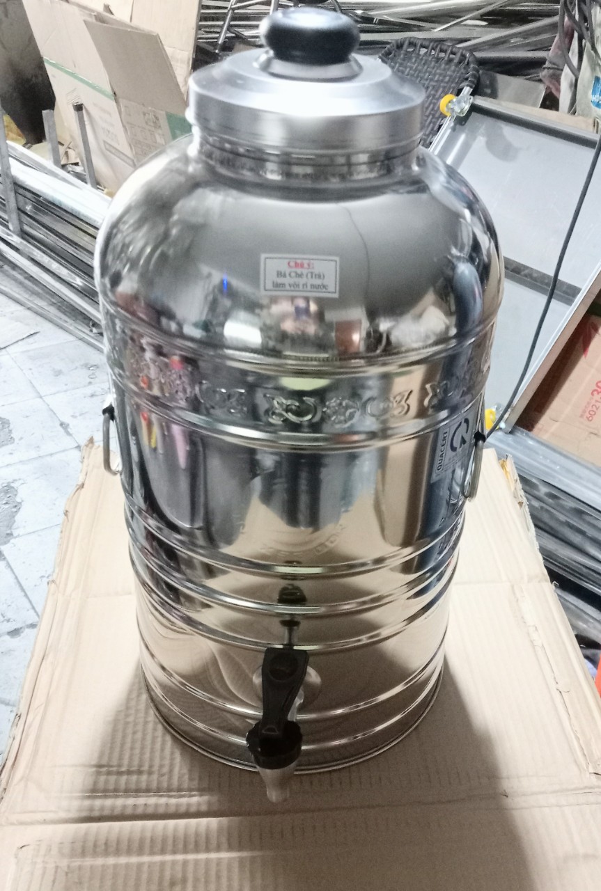 Bình đá 10l inox 304 2 lớp dày dặn giữ nhiệt