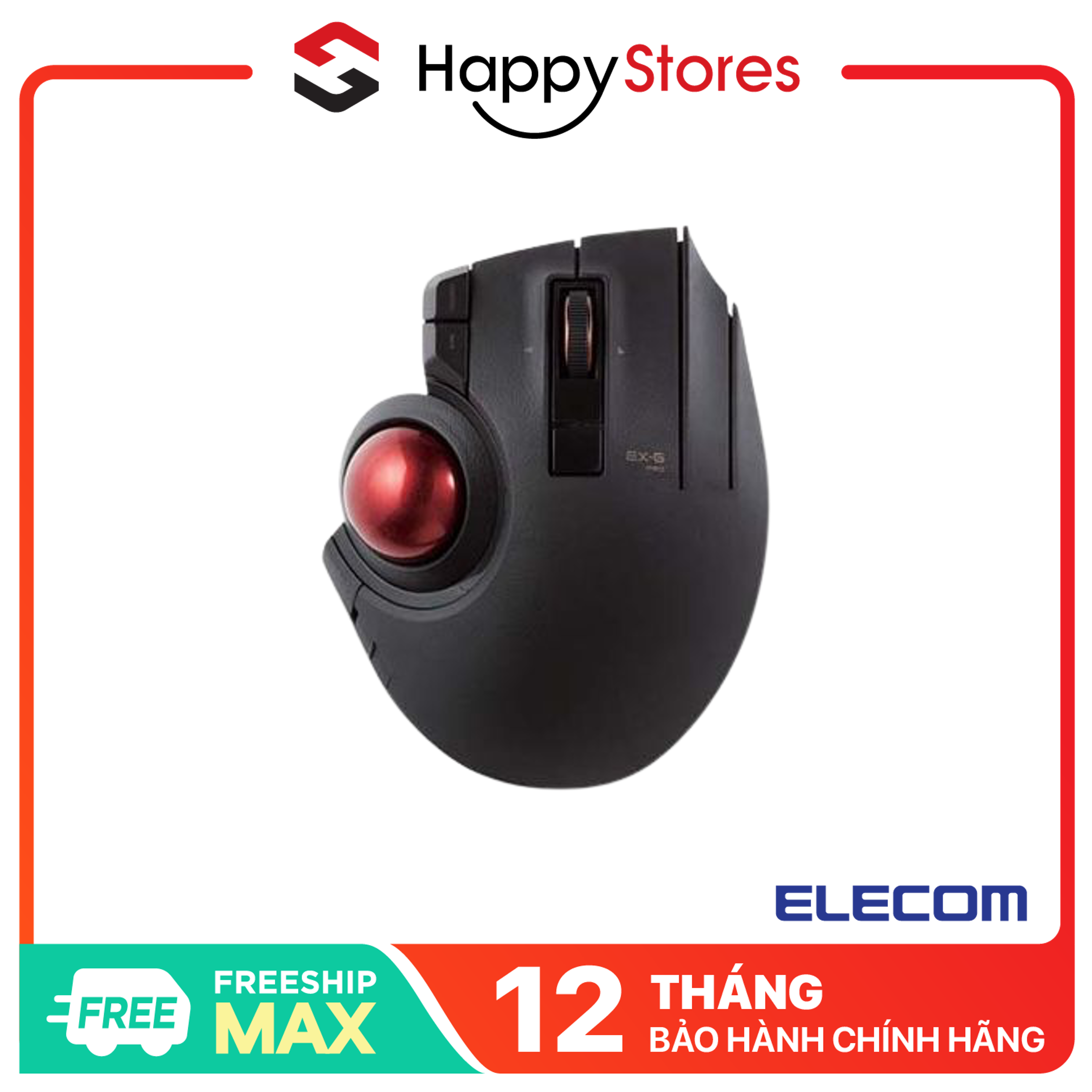 Chuột Bi Không Dây Elecom EX-G PRO M-XPT1MRBK Kết Nối 3 Phương Thức- Chính Hãng