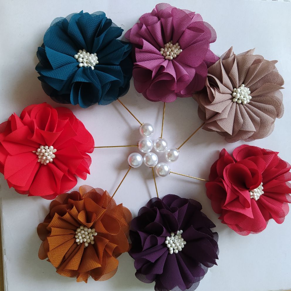 Hoa cài áo Canto trâm ngọc mẫu mới nhiều màu cực xinh