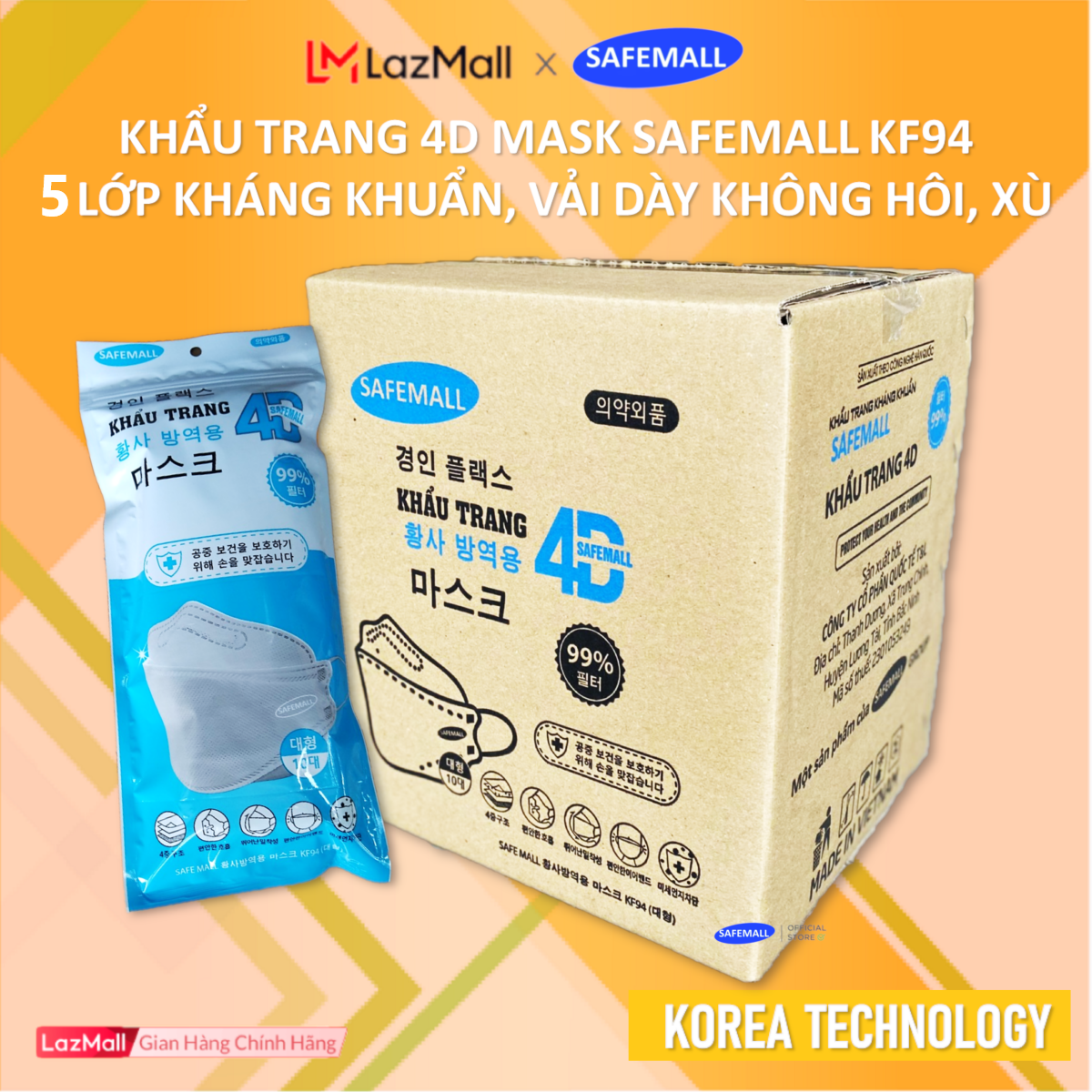 [EXCLUSIVE] barrel 300/200 PCs kf94 khẩu + 5 layer safemall premium antimicrobial dust resistance up to 99%, kf94 safemall 5 layer filter premium N99 + Korea Technology-authentic safemall/safety Mart