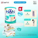 [CHỈ 25-30.06 QT Đơn 599K/999K][Tặng bàn gấp gọn] Sữa bột Nestlé NAN OPTIPRO PLUS 4 1500g/lon với 5HMO Giúp tiêu hóa tốt