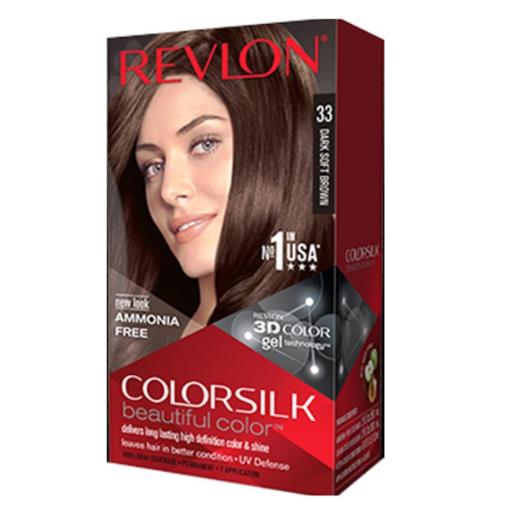 Thuốc Nhuộm Tóc Revlon ColorSilk 3D. Số 33 - Màu Nâu Socola.