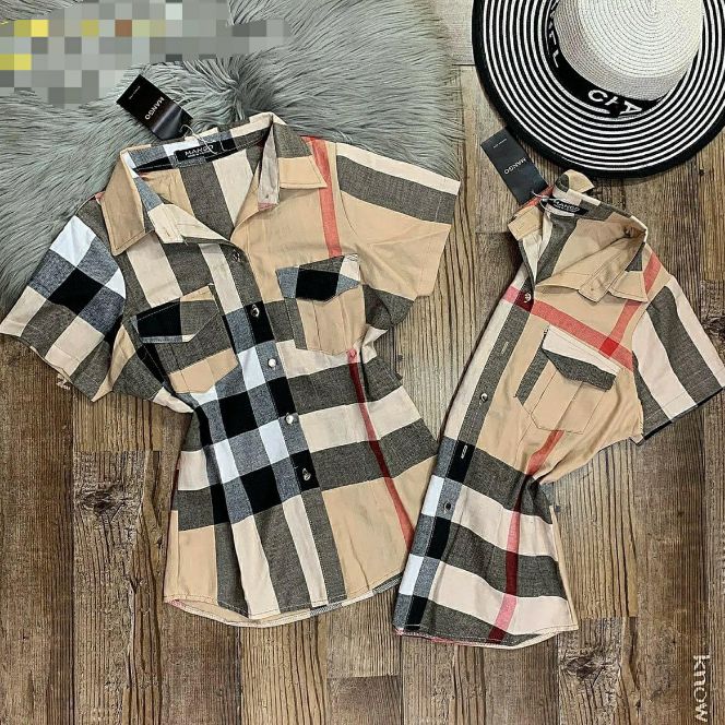 ÁO KIỂU NỮ SỌC KARO HOT FORM DƯỚI 50 KG,ÁO SƠ MI TAY NGẮN,ÁO SƠ MI CỔ BẺ,ÁO SƠ MI NỮ CÔNG SỞ(pc)