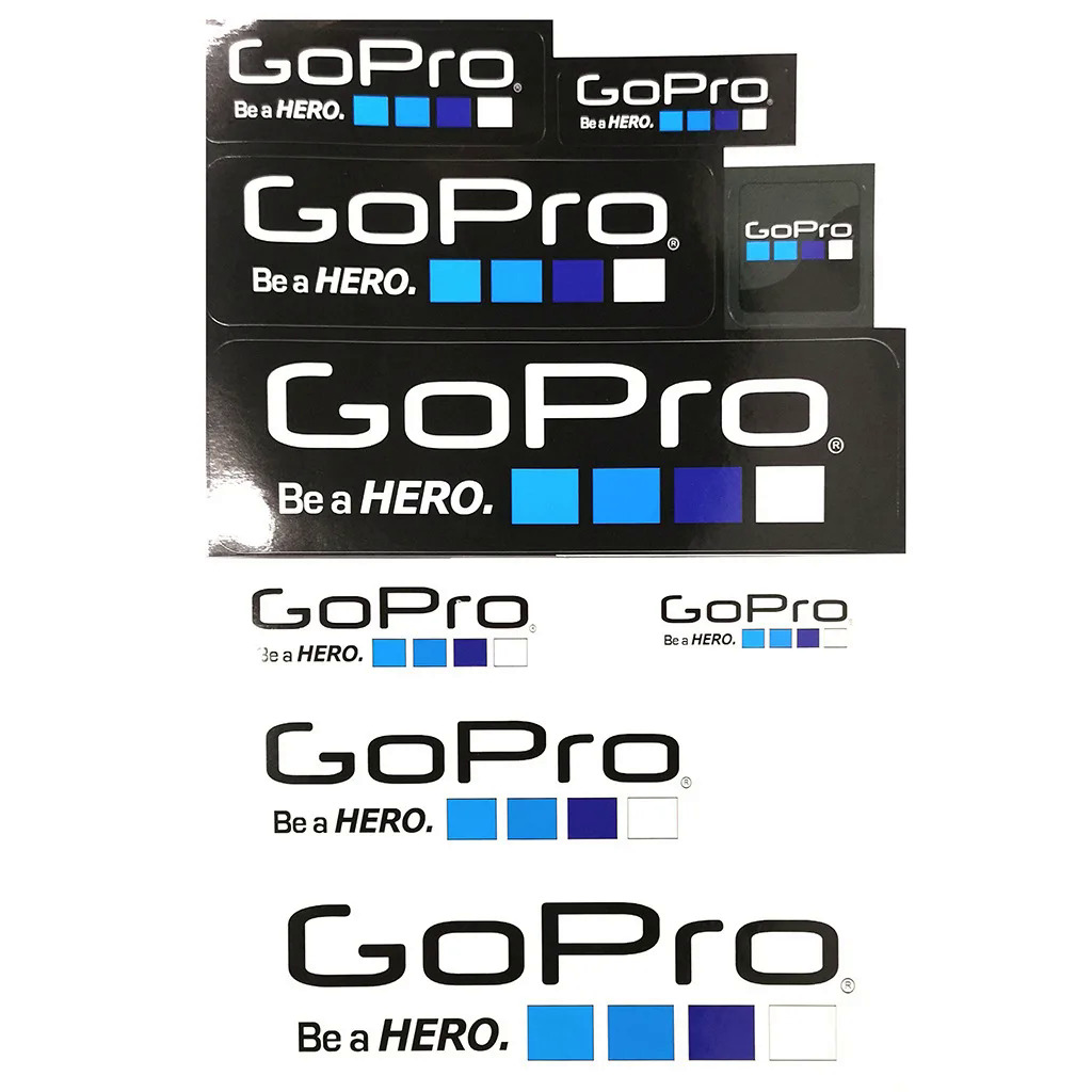 Đối với GoPro Sticker Decal Set mũ bảo hiểm bảo vệ phim trang trí logo cho GoPro anh hùng 1110987 thể thao máy ảnh Dán Phụ Kiện