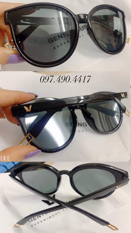 Mắt kính râm chữ V kính mát teen nam nữ Hàn Quốc thời trang