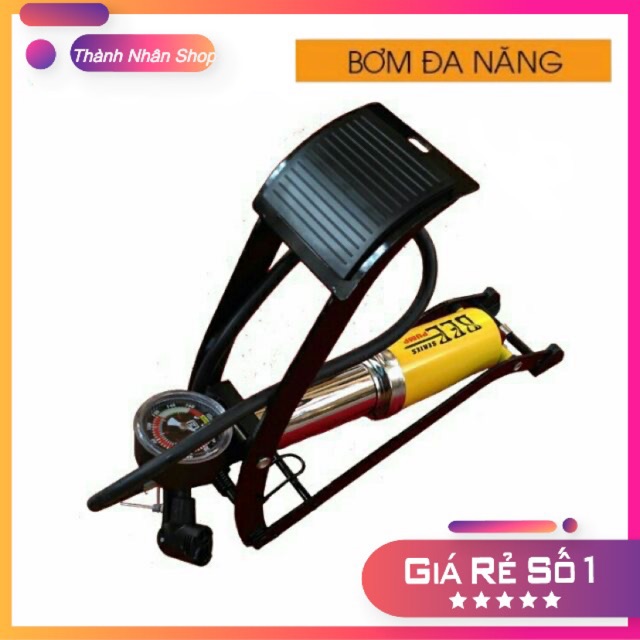 Bơm hơi đạp chân 1 xilanh BEE xe máy , xe đạp , bóng , hồ bơi