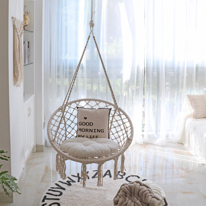 MFA ghế treo tổ chim ghế treo ghế sofa tổ chim treo ghế Ghế treo, ghế xích đu, giỏ tổ chim mây Võng tua tua sợi dây bông dệt giỏ treo xích đu