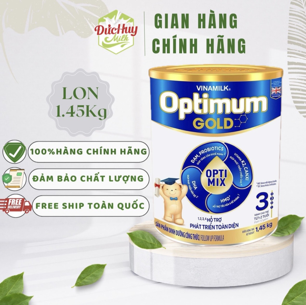 Sữa bột optimum gold 3 opti mix 1.45kg mới