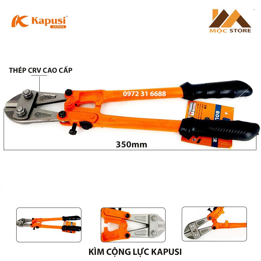 KÌM CỘNG LỰC CẮT SẮT 14IN/350MM KAPUSI JAPAN - KÌM CỘNG LỰC ĐA NĂNG TIÊU CHUẨN NHẬT BẢN, Kềm Cắt Cộng Lực Đa Năng Cắt Sắt - Thép, Cắt Đứt Mọi Loại Dây, Kìm Cộng Lực Đa Năng Dụng Cụ Cần Thiết Cho Mỗi Gia Đình