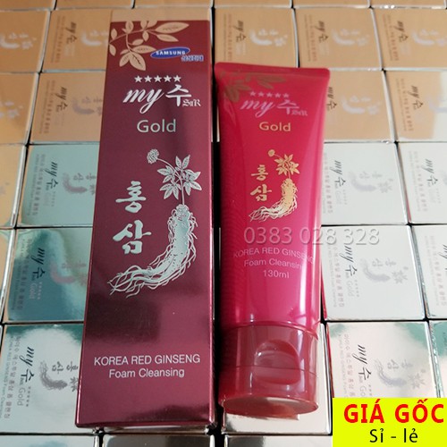 Sữa rửa mặt hồng sâm đỏ hàn quốc my gold