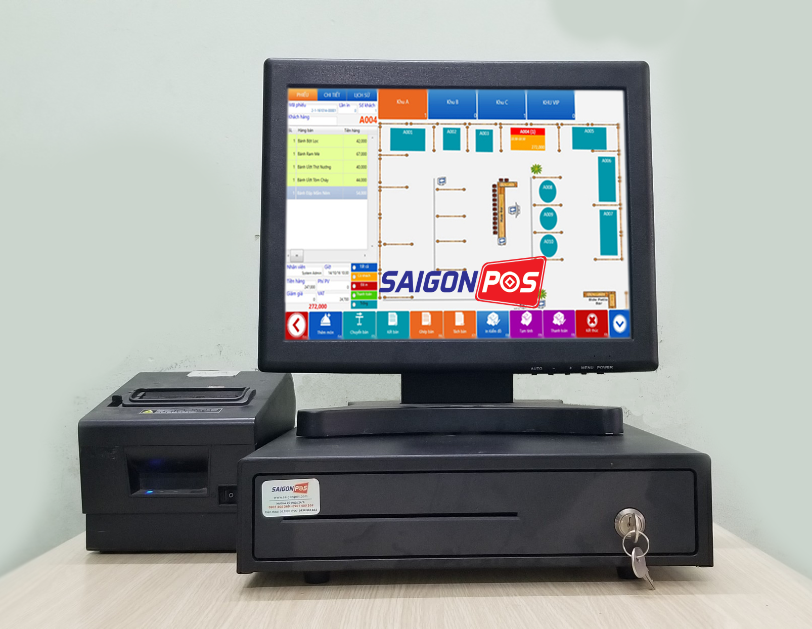 COMBO TRỌN BỘ MÁY POS TÍNH TIỀN BÁN HÀNG GIÁ RẺ TP. HỒ CHÍ MINH