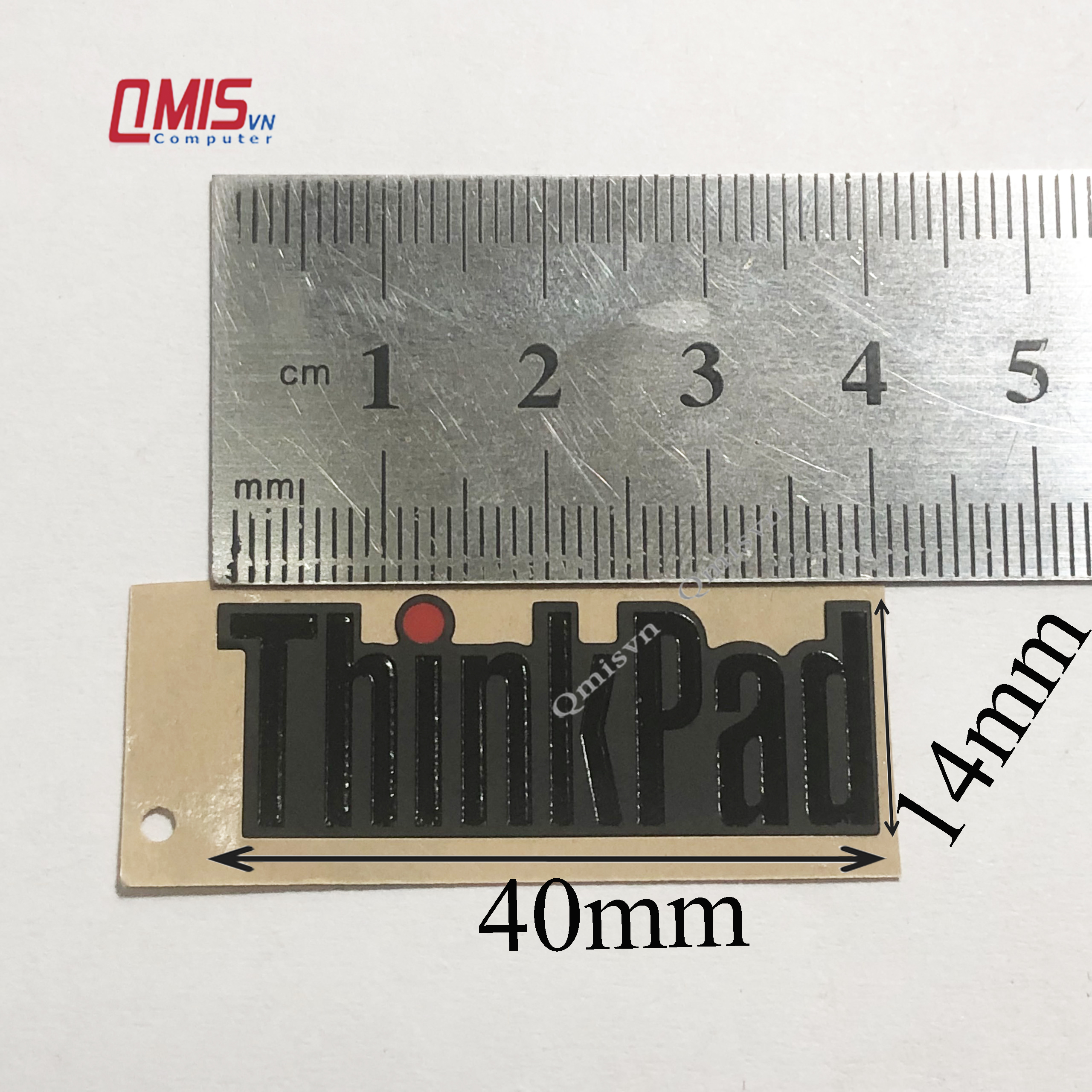 (40mm*14mm) 01 logo Thinkpad màu đen, Lenovo Thinkpad X1 Carbon