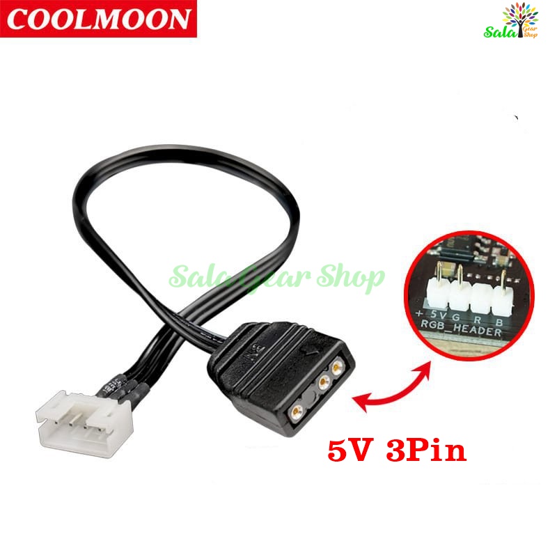 Dây chuyển chân LED  ARGB 5v 3pin RA chân LED Coolmoon 4Pin đầu Đực