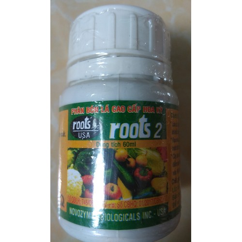 Phân bón lá hữu cơ sinh học roots 2 - chai 60 ml